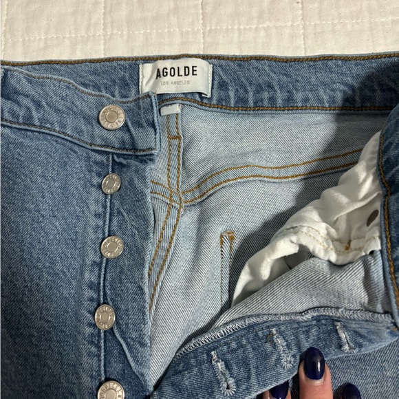 Agolde Riley Straight Crop in Blitz - Picture 2 of 6